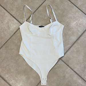Forever 21 Tank Top White Adjustable Bodysuit